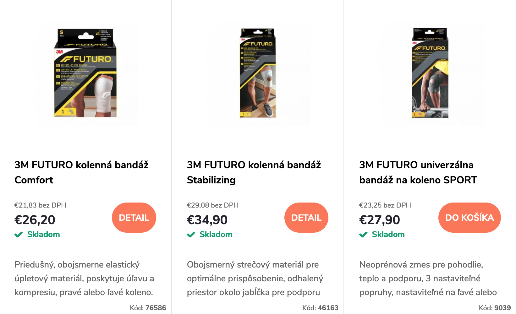 www.sanlux.sk - Bandáž na koleno